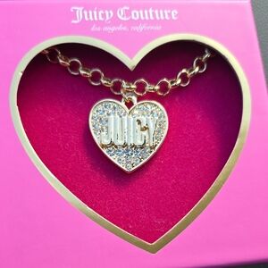 Juicy Couture Gold and Silver Heart Necklace